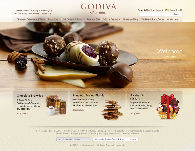 Working with exception food stylist made designing compelling homepages a synch.